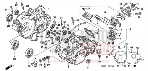 KURBELGEHAEUSE (CR250R5-7) CR250R5 de 2005